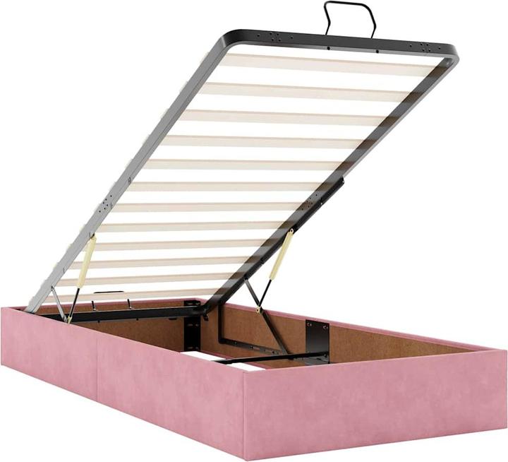 Immagine prodotto VidaXL Letto ottomano con materassi rosa 200x200 cm in velluto (200 x 200 cm)