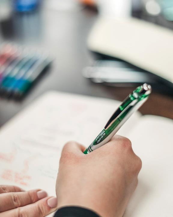 Actual product image Pentel Gel pen EnerGel Xm (Green, Silver, 1 x)