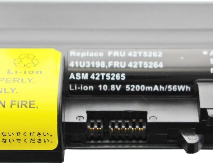 Actual product image Lenovo Battery Thinkpad R61 series, R400 series, T61 series (6 Cells, 5200 mAh)