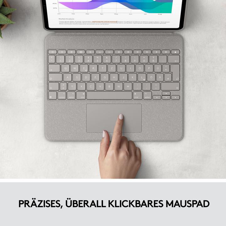 Image du produit Logitech Combo Touch (US, iPad Pro 12.9 2022 (6e génération), iPad Pro 12.9 2021 (5ème génération))