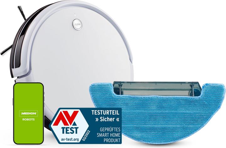 Actual product image Medion S15 SW Robot vacuum cleaner (50070905) (Robot vacuum)