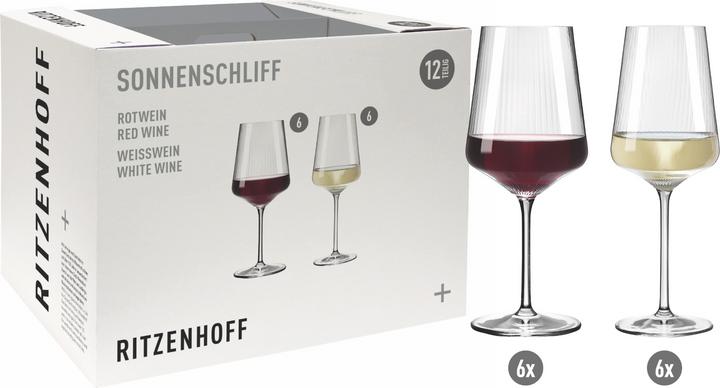 Actual product image Ritzenhoff Sunburst wine glass set of 12 H24 (54 cl, 12 Glasses, Wine glasses set)
