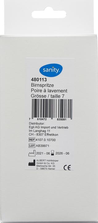Image du produit Sanity Seringue à poire Gr7 143ml en deux parties