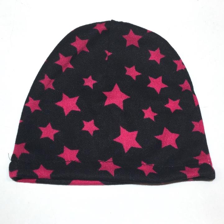 Milkii leichte Herbst Baby Mütze, Sterne/ pink