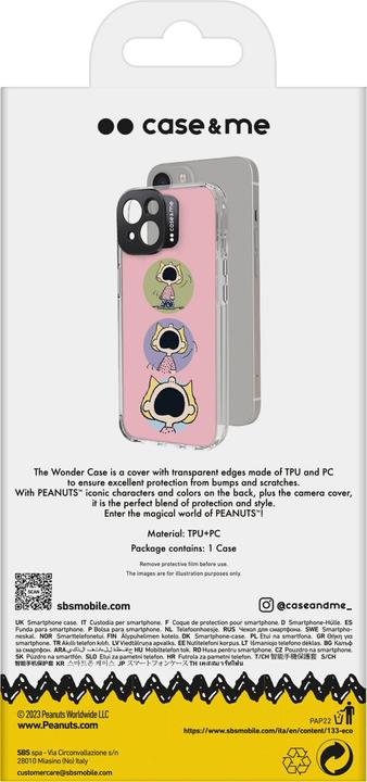 Immagine prodotto SBS custodia&me Peanuts cover cam logo per iPhone 14 design3 Sally rosa (Apple iPhone 14)