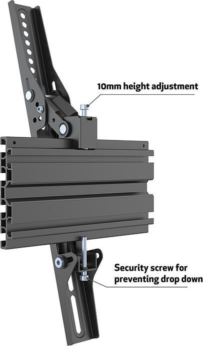 Actual product image Multibrackets Wall bracket tiltable, 65"-120", VESA100x100 - (Wall, 120", 70 kg)