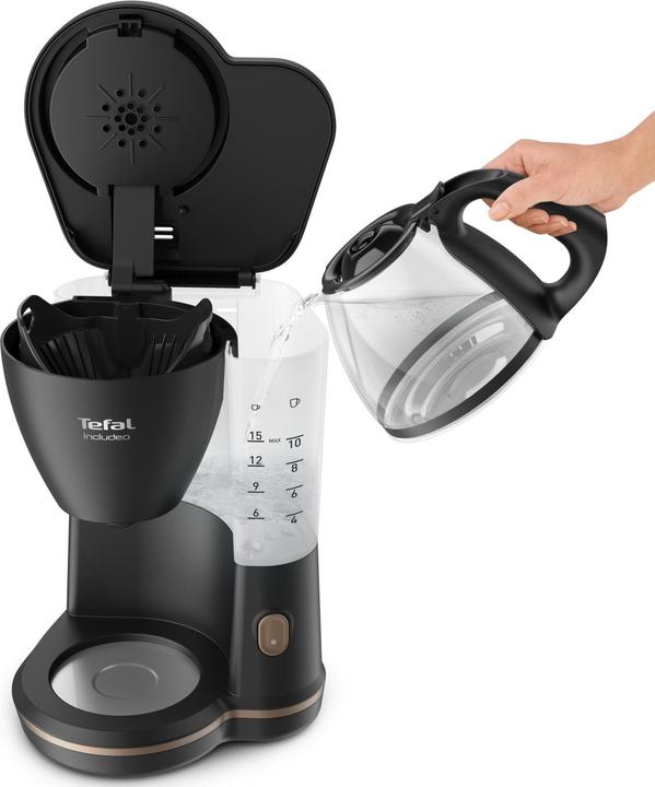 Produktbild Tefal Kaffeeautomat CM5338 Includeo Glas 10-15 Tassen
