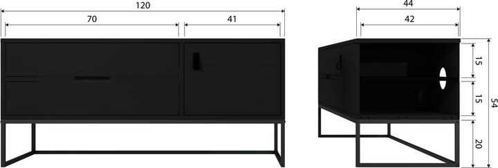 Actual product image Woood Silas (55 x 120 x 44 cm)