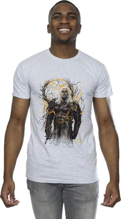 Actual product image Netflix Mens The Witcher Smoking Wolf T-Shirt (S)
