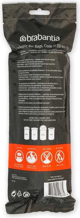 Productafbeelding Brabantia PerfectFit maat H, 50l (10 x, 60 l)