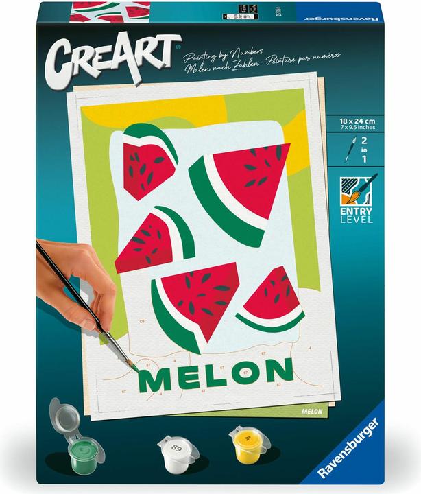 Actual product image Ravensburger CreArt - Painting by numbers 25516 - Melons - from 12 years for beginners