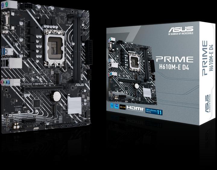 Actual product image ASUS PRIME H610M-E D4-CSM (LGA 1700, Intel H610, mATX)