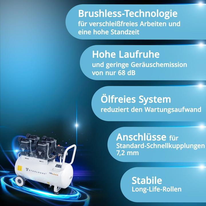 Produktbild Stahlwerk Druckluft-Kompressor ST 510 Pro (10 Bar, 50 l)