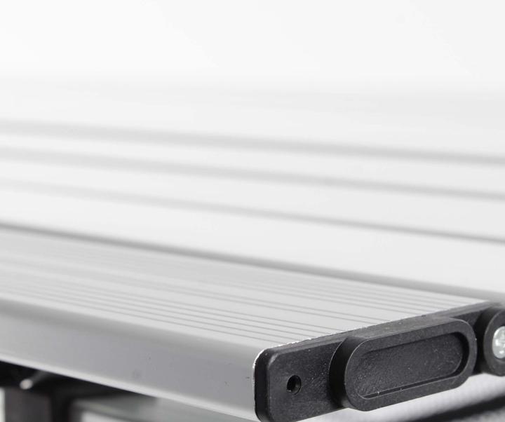 Actual product image Wiltec Foldable Camping Table Silver- 90x53cm Multi-purpose Folding Aluminium Table max. 30kg