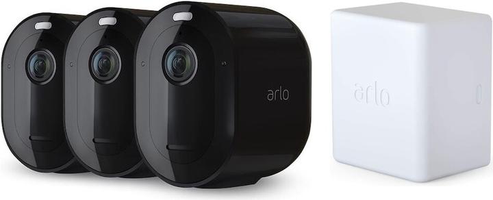 Immagine prodotto Arlo Pro 4 Spotlight, kit 3 telecamere nere con batteria di ricambio