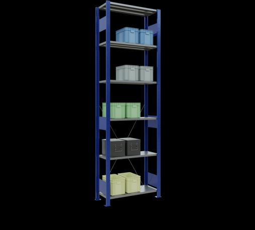 Actual product image Schulte Lagertechnik MULTIplus150 boltless basic shelving system with cross brace