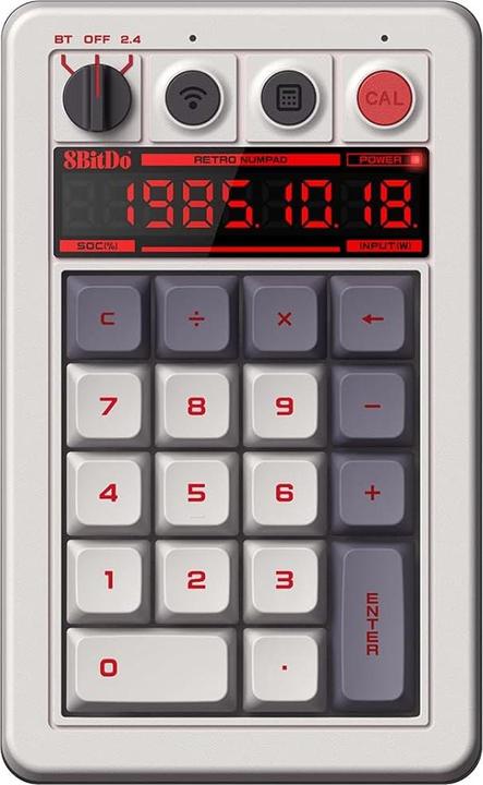 Actual product image 8bitdo Retro 18 Mechanical Numpad (N Edition) - Numpad (Eng. Int., Wireless)