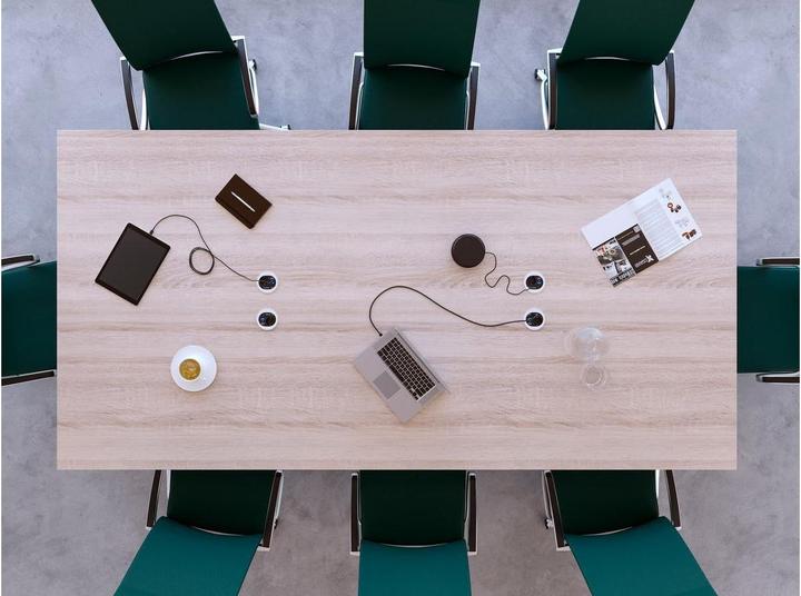 Produktbild IB Connect DIVUS Steckdoseneinheit weiss 1x Typ 13 1x USB A/C 1x HDMI