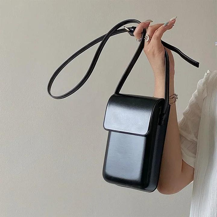 Immagine prodotto Only-Bags.Store Flap Crossbody Bags Mini PU Leather Shoulder Bags and Handbags Simple Phone Solid