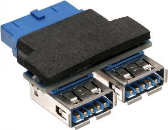 Produktbild InLine Adapter intern USB 3.0 zu extern USB 3.0 - Platine (USB 3.0, 5 cm)