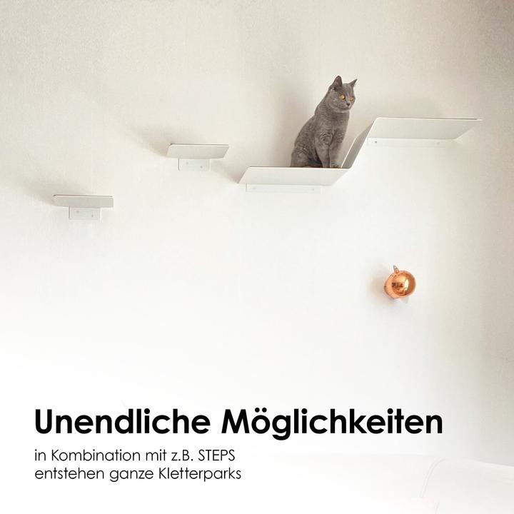 Produktbild LucyBalu WAVE Katzenstufe XXL (24 cm, Weiss - Sand)
