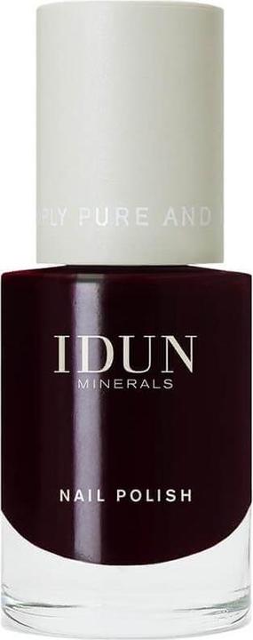Actual product image IDUN Minerals Nail Polish Granat (Black, Red, Colour paint)