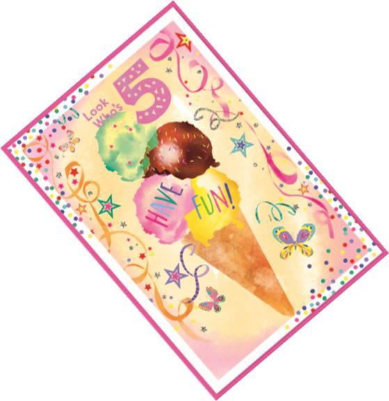 Produktbild Simon Elvin Ballons Grusskarte 5. Geburtstag 6erPack Karton (6 Stk.)