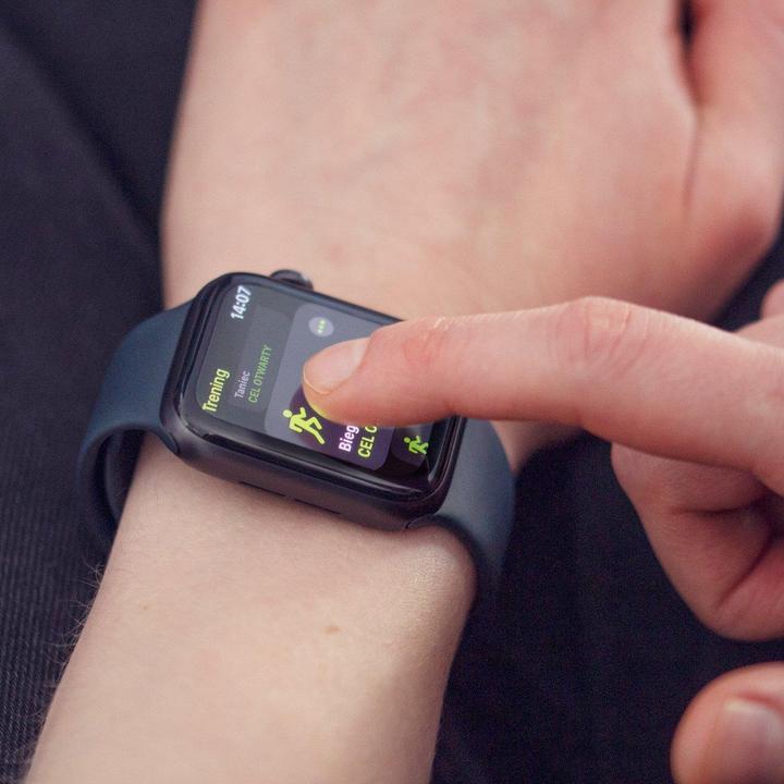 Actual product image Wozinsky Watch Glass Hybrid Glass for Apple Watch 3 38mm / Watch 2 38mm / Watch 1 38mm Black
