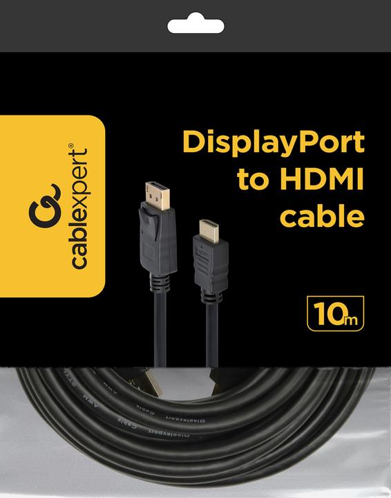 Immagine prodotto Gembird ! Cavo da DisplayPort a HDMI 10m nero (10 m, DisplayPort)