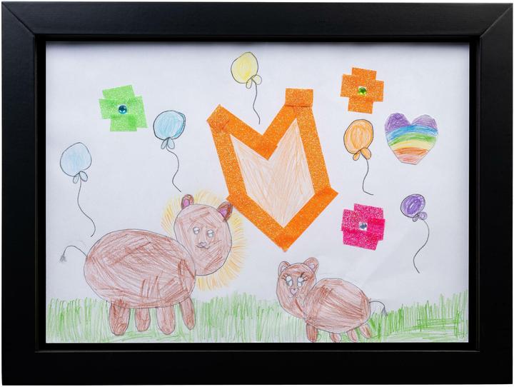 Produktbild Cocon Bilderrahmen für Kinderzeichnungen 35 x 26 x 5 cm, Schwarz (A4)