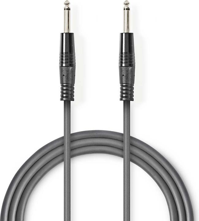 Actual product image Nedis Mono audio cable | 6.35 mm plug | 6.35 mm plug | Nickel-plated | 1.50 m | round | PVC (1.50 m)