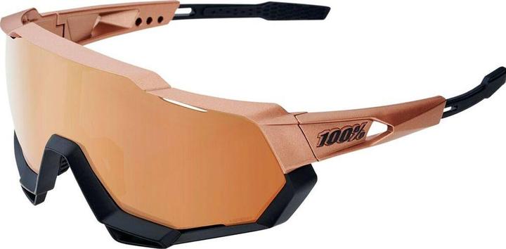 Immagine prodotto 100% Occhiali Speedtrap Soft Tact Hazard - lenti nere a specchio (Pericolo di tatto morbido, Lente a specchio nera)
