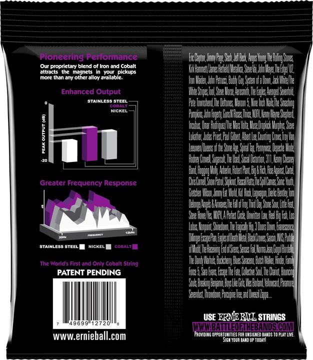 Image du produit Ernie Ball Slinky Cobalt (6 x, Guitare électrique, 0.05")