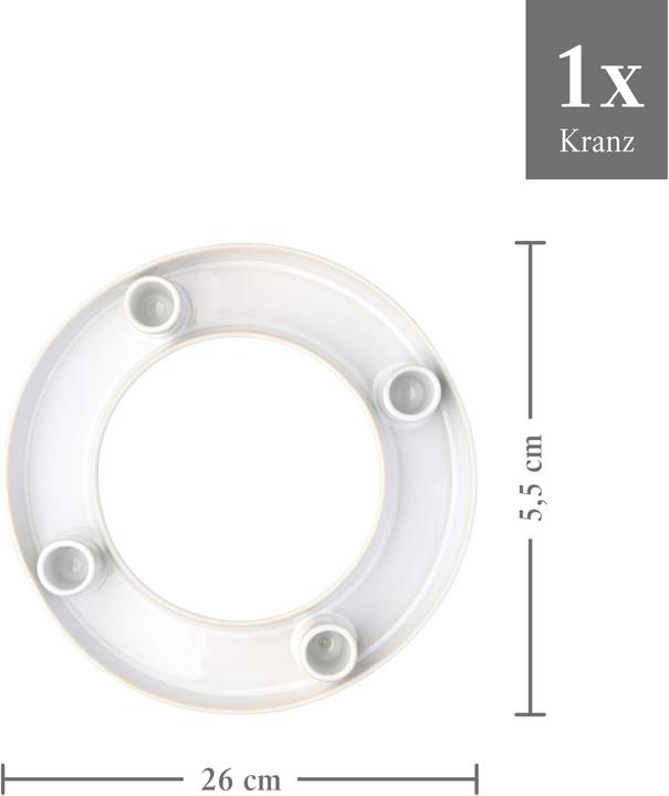 Immagine prodotto Like. by Villeroy & Boch Corona d'Avvento (26,5 x 26,5 x 5,5 cm)
