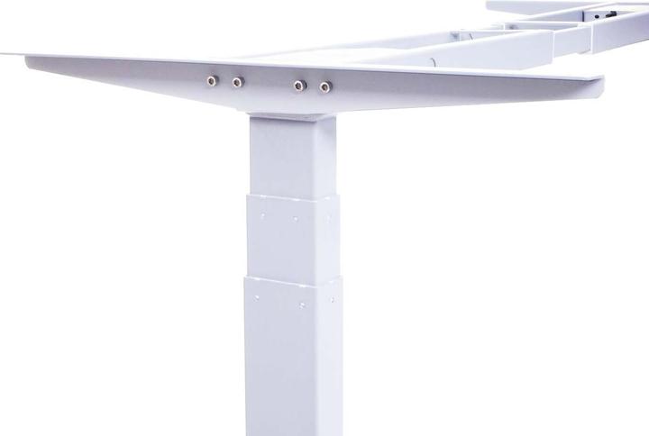 Produktbild Swisshandel24 Gestell, variables Tischgestell für Eck-Schreibtisch, elektrisch höhenverstellbar Memory 45kg - weis
