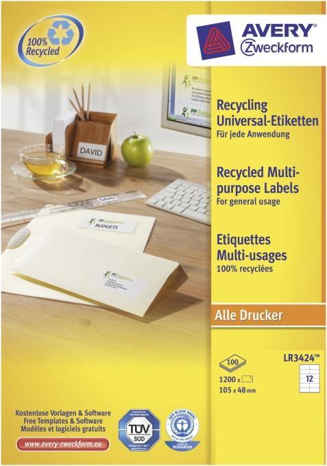 Produktbild Avery Recycling Universal-Etiketten