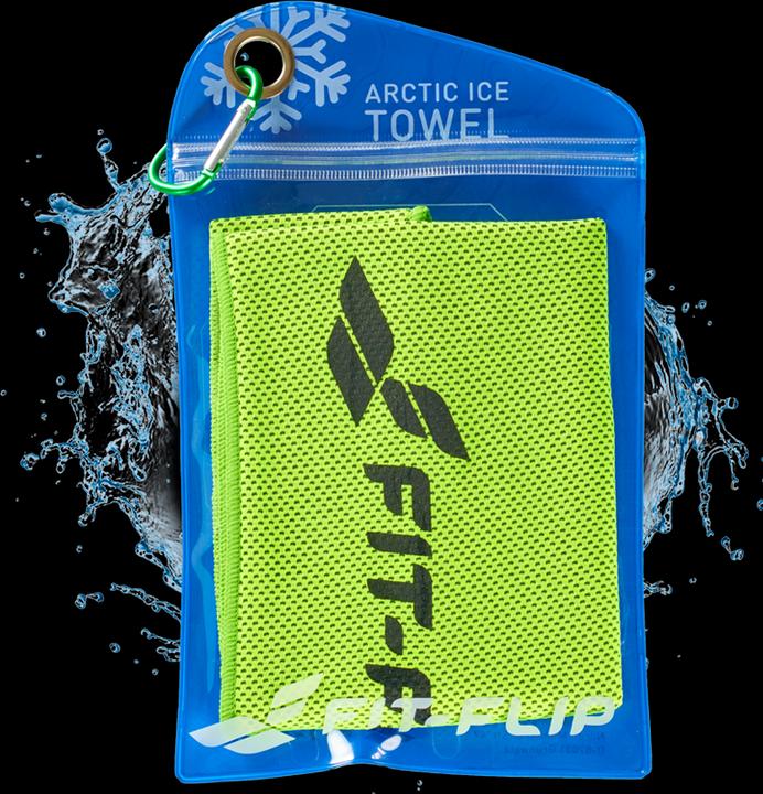Fit-Flip Airflip Towel Kühlhandtuch Mikrofaser mit Tasche 100x30cm (100 x 30 cm)