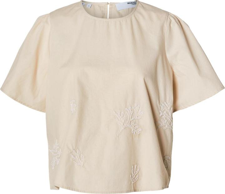 Image du produit Selected Femme Haut brodé à manches courtes (38)