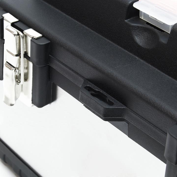 Produktbild Wiltec Werkzeugkoffer 50,5x23,5x25,5cm Werkzeugkiste Edelstahl Koffer Werkzeugträger