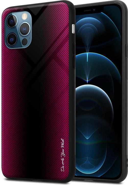 Produktbild Cadorabo TPU Gestreiftes Glas Cover (Apple iPhone 12 Pro Max)