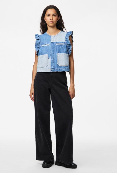 Produktbild Pieces PCFIE VOLANT PATCHWORK Jeansweste (S)