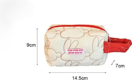 Actual product image Only-Bags.Store Quilted Cotton Flip Cosmetic Bag Cases Makeup Pouch Travel Organiser Storage Bags with