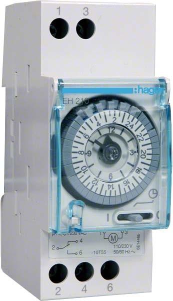 Produktbild Hager HAG EH210 Tagesschaltuhr 1W/16A 2PLE o.Gangreserve analog
