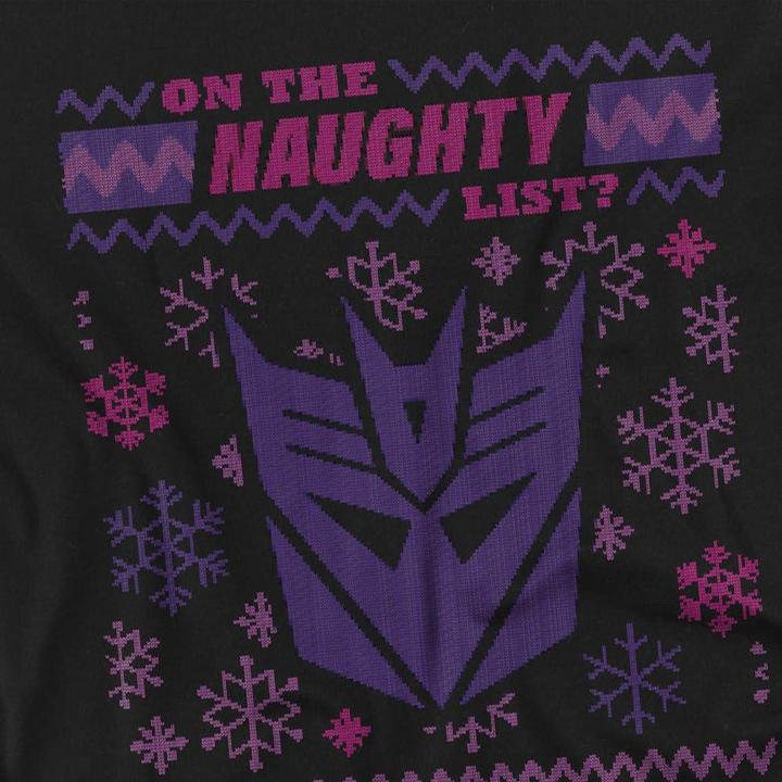 Actual product image Transformers Mens Decepticons Naughty List Christmas Jumper T-Shirt (4XL)