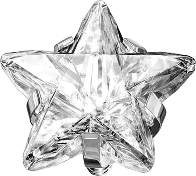 Actual product image Star Piercing Dermal Anchor silver star crystal silver set (Surgical steel 316L)