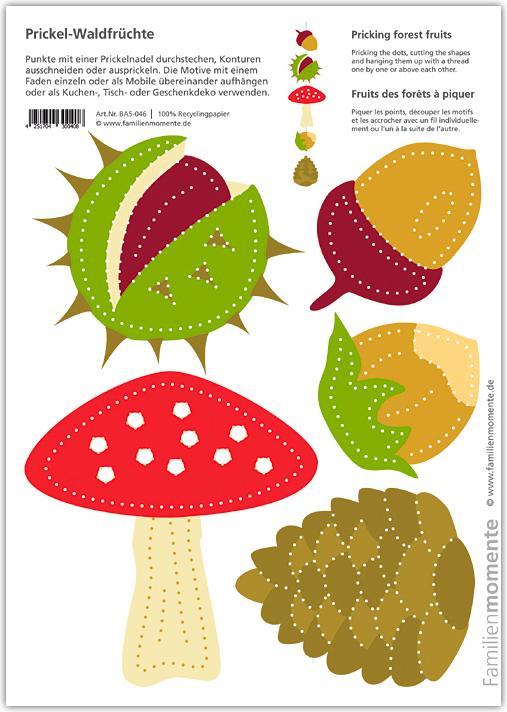 Produktbild Familienmomente Prickelvorlagen-Set "Herbstzauber"