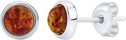 Silvego Silver earrings with natural Amber JAAJE330