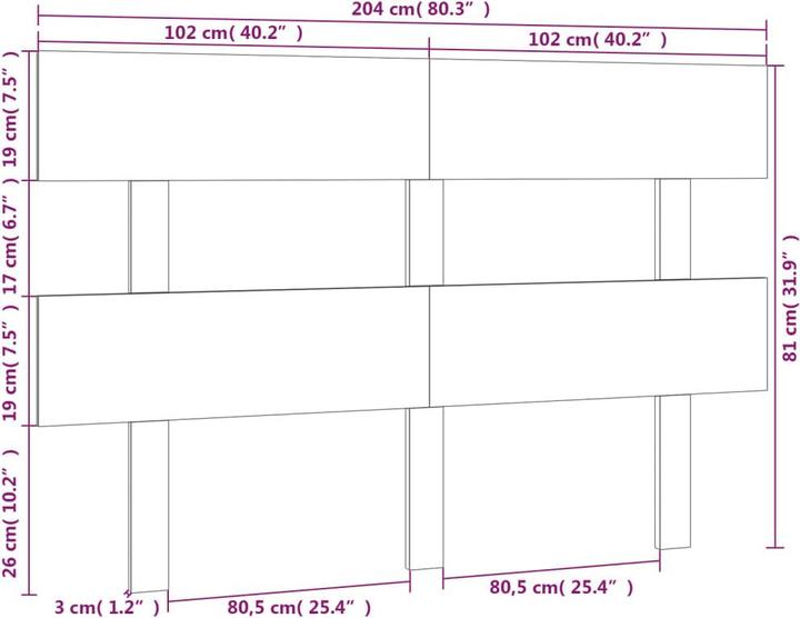 Produktbild VidaXL Lashonda (204 x 3 x 81 cm)