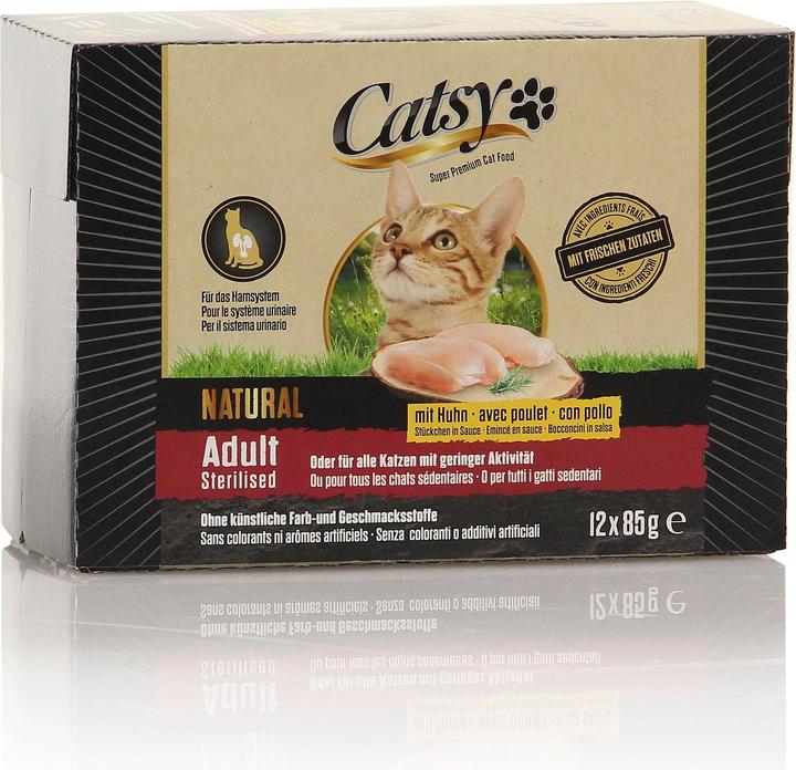 Immagine prodotto Catsy Ad.&Ste. Cat Po. Pollo 12x85g (Adulto, 1 pz., 1160 g)