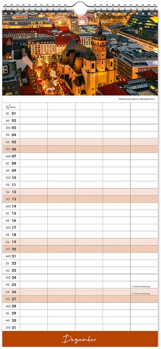 Actual product image Kalender Familienplaner Leipzig 2026 (No binding, German)